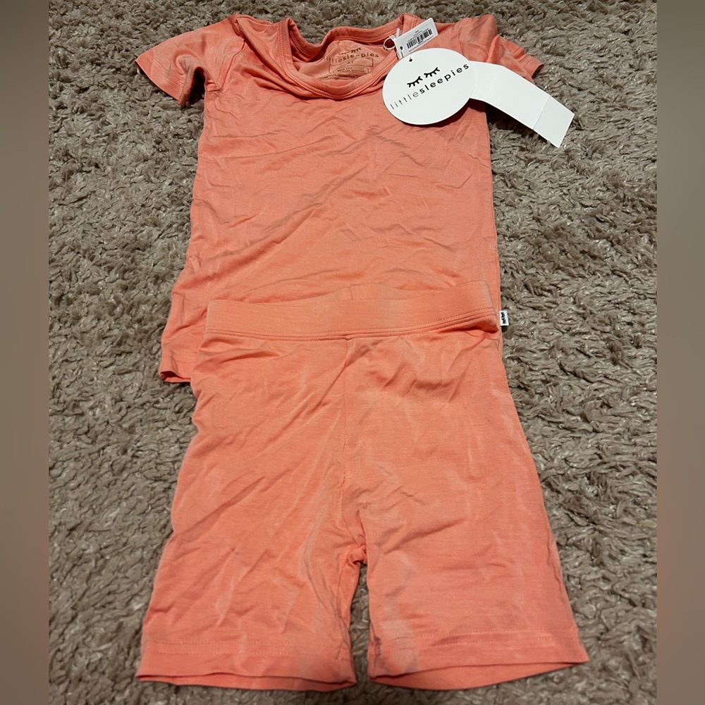 Little Sleepies coral 2 piece NWT